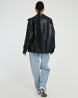 Helvano | Oversized Lederjacke für Damen
