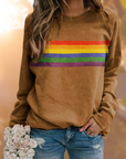 Helvano | Weicher Pullover mit Regenbogenmuster für Damen