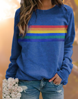Helvano | Weicher Pullover mit Regenbogenmuster für Damen