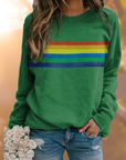 Helvano | Weicher Pullover mit Regenbogenmuster für Damen