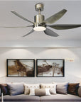 Helvano | LED-Deckenventilator mit Licht, Semi-Flush