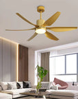 Helvano | LED-Deckenventilator mit Licht, Semi-Flush
