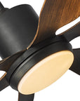 Helvano | LED-Deckenventilator mit Licht, Semi-Flush