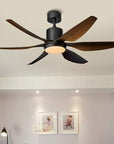 Helvano | LED-Deckenventilator mit Licht, Semi-Flush