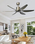 Helvano | LED-Deckenventilator mit Licht, Semi-Flush