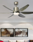 Helvano | LED-Deckenventilator mit Licht, Semi-Flush