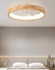 Helvano | Deckenventilator mit LED-Licht und Holzoptik