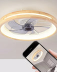 Helvano | Deckenventilator mit LED-Licht und Holzoptik