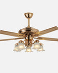 Helvano | Deckenventilator mit Licht im Landhausstil, 5-flammig