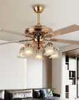Helvano | Deckenventilator mit Licht im Landhausstil, 5-flammig