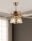 Helvano | Deckenventilator mit Licht im Landhausstil, 5-flammig