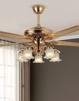 Helvano | Deckenventilator mit Licht im Landhausstil, 5-flammig
