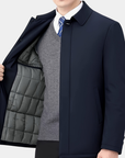 Helvano | Herren Blazer mit Reverskragen und Reissverschluss