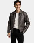 Helvano | Strukturierte Kunstlederjacke für Herren