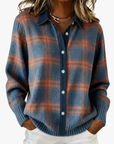 Helvano | Lange Strickjacke mit Knöpfen für Damen