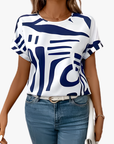 Helvano | Damen T-Shirt mit abstraktem Print