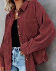 Helvano | Cordjacke mit Knöpfen für Damen