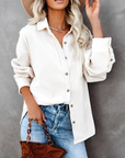 Helvano | Cordjacke mit Knöpfen für Damen