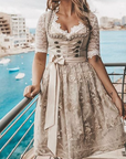 Helvano | Traditionelles Dirndl mit Schnürmieder für Damen