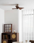 Helvano | Deckenventilator mit Licht und Holzflügeln