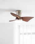 Helvano | Deckenventilator mit Licht und Holzflügeln