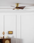 Helvano | Deckenventilator mit Licht und Holzflügeln