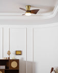 Helvano | Deckenventilator mit Licht und Holzflügeln