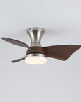 Helvano | Deckenventilator mit Licht und Holzflügeln