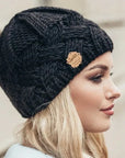 Helvano | Strickmütze mit Zopfmuster für Damen