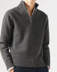Helvano | Rollkragenpullover aus Wolle mit Zip für Herren