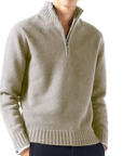 Helvano | Rollkragenpullover aus Wolle mit Zip für Herren