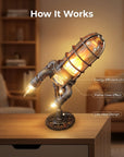 Helvano | Retro Raketen-Tischlampe