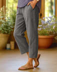 Helvano | Leinenhose mit Relaxed-Schnitt für Damen