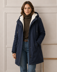 Helvano | Warmer Wintermantel mit Kapuze für Damen