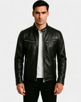 Helvano | Slim-Fit Bikerjacke für Herren
