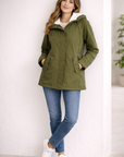 Helvano | Lange Winterjacke mit Kapuze und Futter für Damen