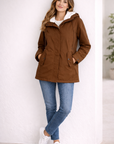 Helvano | Lange Winterjacke mit Kapuze und Futter für Damen
