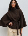 Helvano | Cape-Mantel mit Gürtel für Damen