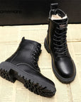 Helvano | Winterstiefel aus Leder für Damen in Schwarz