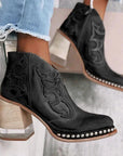 Helvano | Bestickte Stiefel mit Blockabsatz für Damen