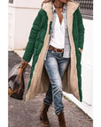 Helvano | Langer Wende-Steppmantel aus Sherpa-Fleece für Damen