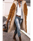 Helvano | Langer Wende-Steppmantel aus Sherpa-Fleece für Damen