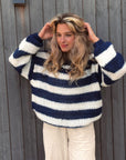 Helvano | Gestreifter Strickpullover für Damen