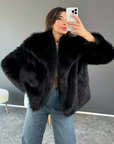 Helvano | Warme Kunstpelzjacke für Damen