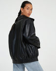 Helvano | Oversized Lederjacke für Damen