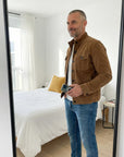Helvano | Herrenjacke in Wildleder-Optik mit Taschen