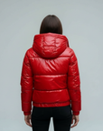 Helvano | Glänzende Winterjacke mit Kapuze für Damen