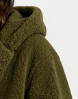 Helvano | Teddymantel mit Kapuze für Damen