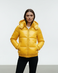 Helvano | Glänzende Winterjacke mit Kapuze für Damen
