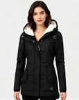 Helvano | Lange Winterjacke mit Kapuze für Damen